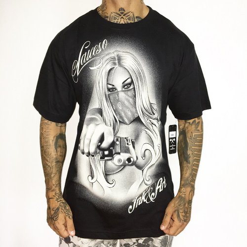 Camiseta Ink & Art Thug Girl Preta